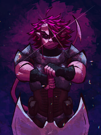 stylized paint, single subject, waist up